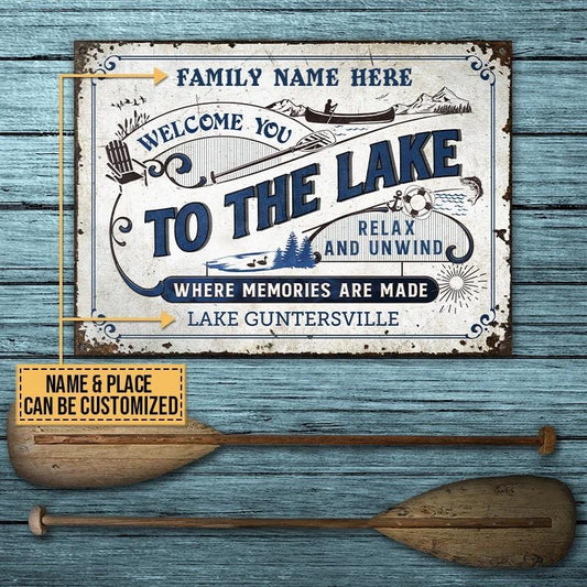 Memories Lake Classic Metal Sign