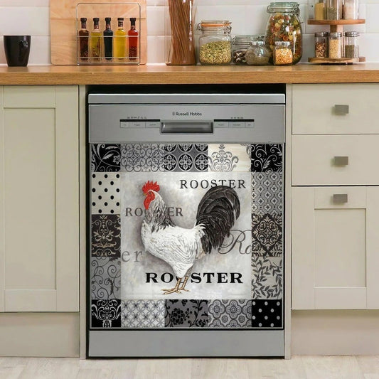 ROOSTER DECOR KITCHEN DISHWASHER COVER AZS027