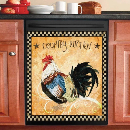 ROOSTER DECOR KITCHEN DISHWASHER COVER AZS001