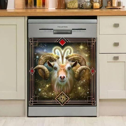 GOAT GALAXY DECOR KITCHEN DISHWASHER COVER