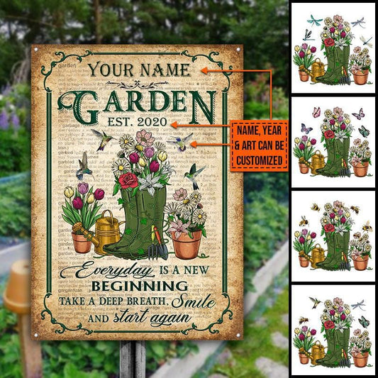 Garden Dictionary Take A Deep Breath Custom Classic Metal Signs