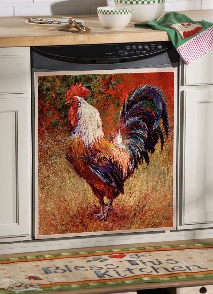 Rooster Kitchen decor Diswasher Cover 60