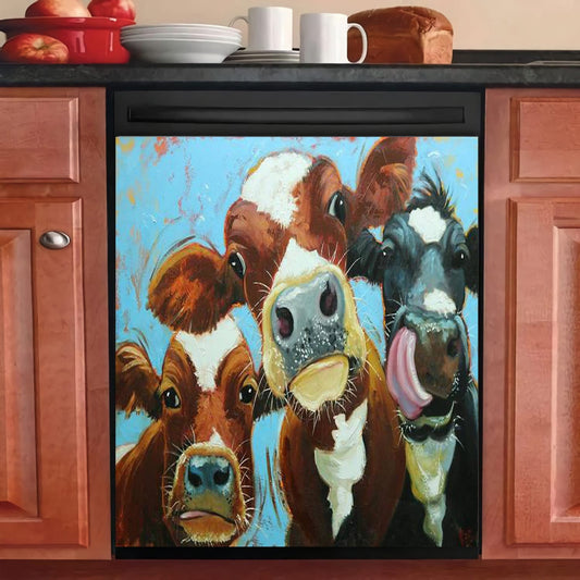 Magnetic Dishwasher Cover Cow Cattle Funny Diary