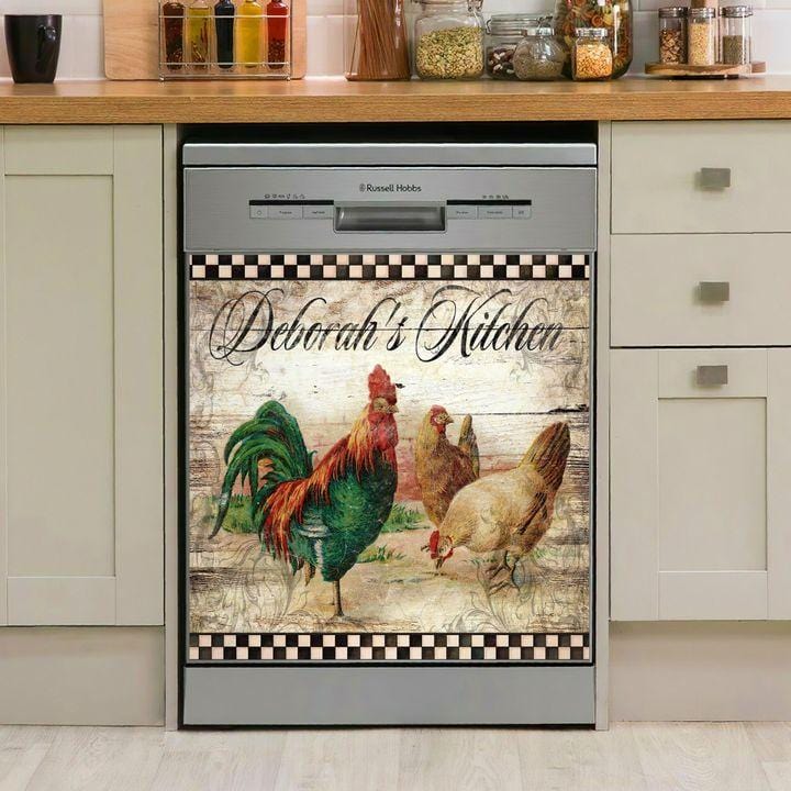 Rooster Kitchen decor Diswasher Cover 76