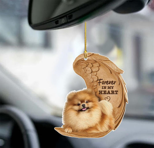 Pomeranian forever in my heart pomeranian lover dog mom two sided ornament