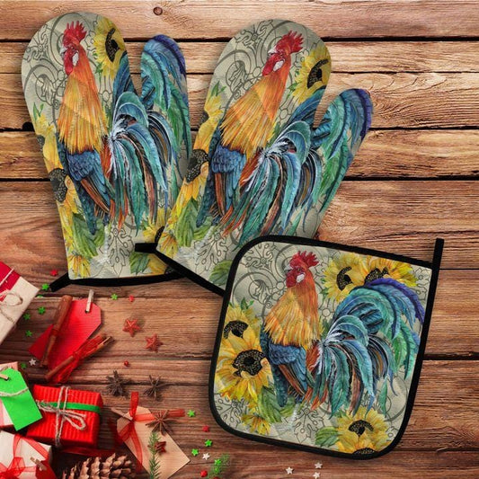 Rooster Oven Mitt And Pot Holder 17