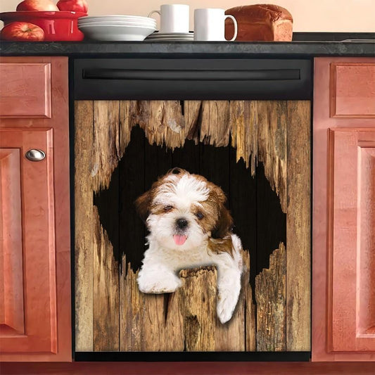 Shih Tzu Dog Breaks The Wall Dishwasher Cover