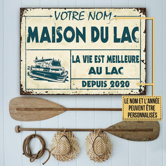 Maison Du Lac - Enseigne Métallique Classique