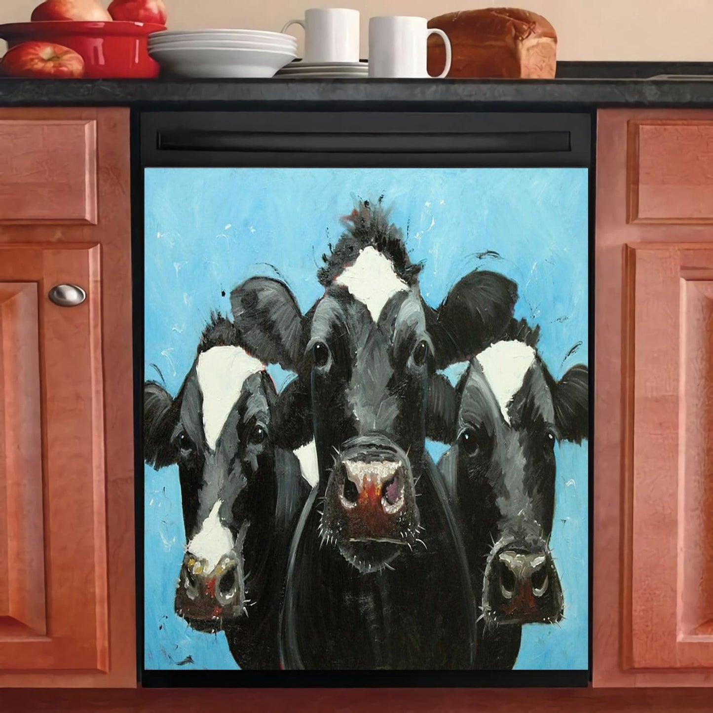 Magnetic Dishwasher Cover Cow Cattle Diary