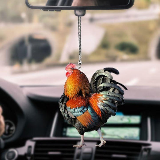 Chicken Car Hanging Ornament 2