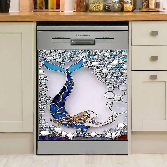 MERMAID DECOR KITCHEN DISHWASHER COVER MAGNET STICKER