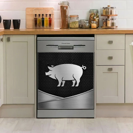 Pig Decor Kitchen Dishwasher Cover 1