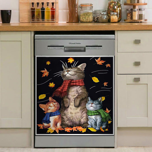 CAT DECOR KITCHEN DISHWASHER COVER 12