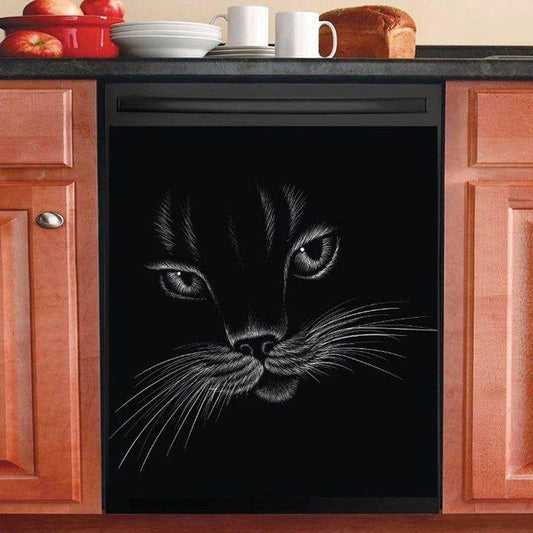 Black Cat Full Face FG10 NTTH011298 Decor Kitchen Dishwasher Cover