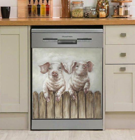 Pig Best Friends Decor Kitchen Dishwasher Cover