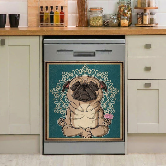 Pug Lover Kit chen Decor Dishwasher Cover 08