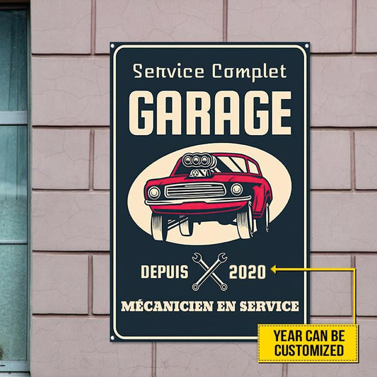 Garage à Service Complet - Enseigne Métallique Classique