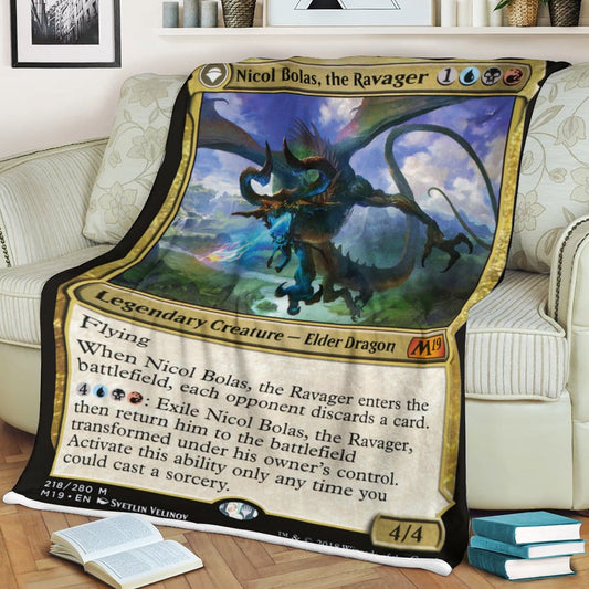 Game MTG Nicol Bolas, The Ravager Custom Soft Blanket