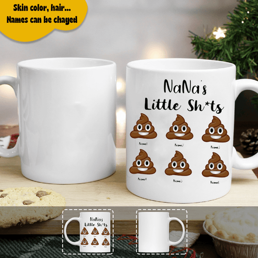 Mommy and Nana Little Shits Customized coffee mug, Personalized gift, Funny Mother's Day gift