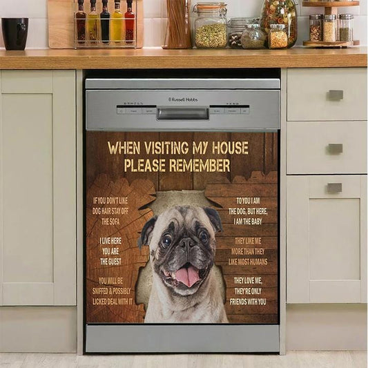 Please Remember Pug Dishwasher Cover