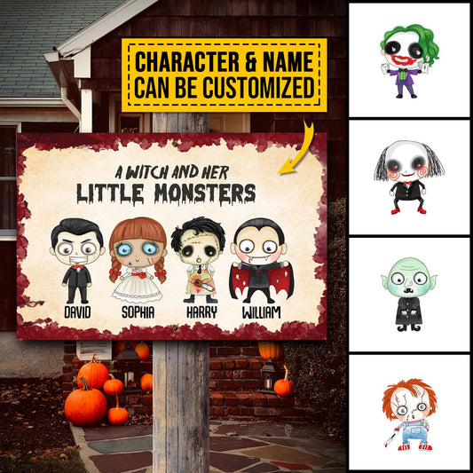 Personalized Metal Sign A Witch And Her Little Monsters