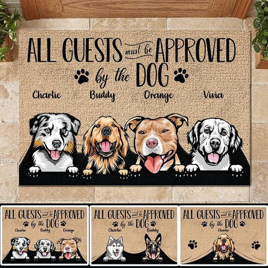 Personalized Dog Doormat - All Guests Must Be Approved